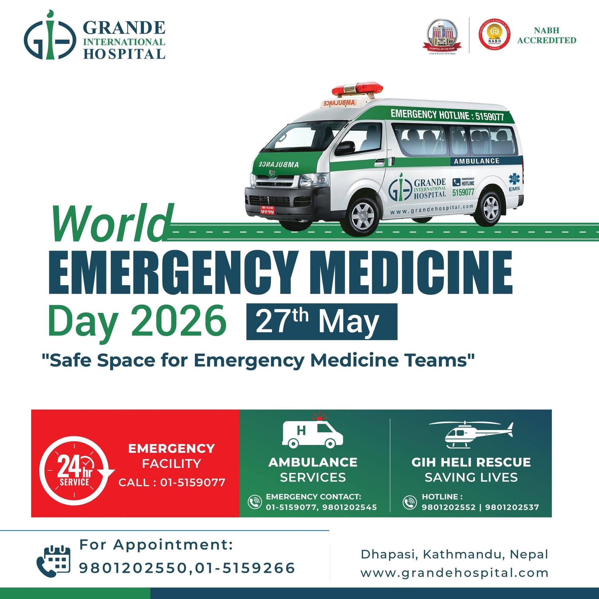 Grande International Hospital Marks World Emergency Medicine Day 2026